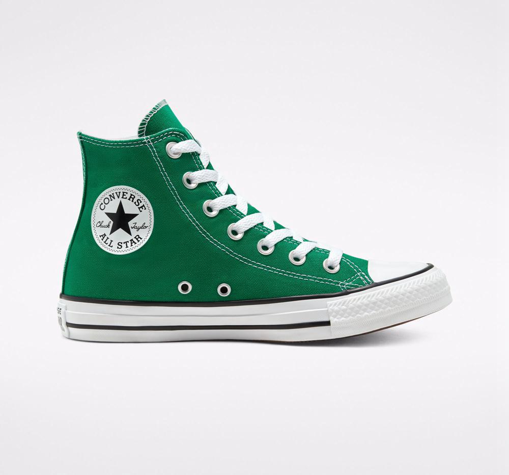 Amazon Green / White / White Converse Chuck Taylor All Star Classic Unisex Men's High Tops US | 10256-DIWT