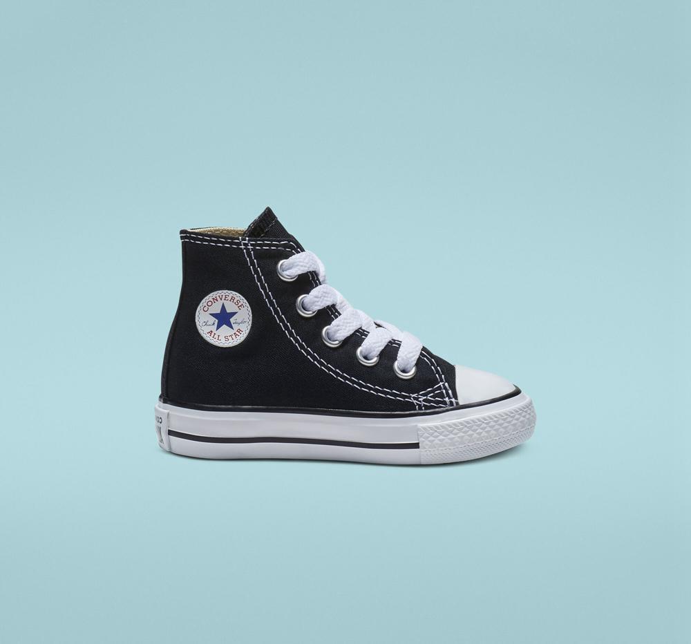 Black Converse Chuck Taylor All Star Classic Toddler Girls' High Tops US | 28719-VDXA