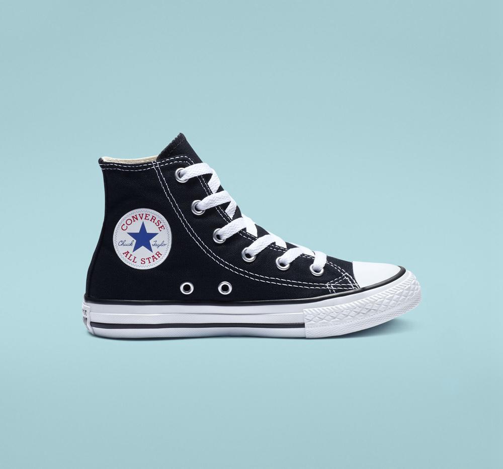 Black Converse Chuck Taylor All Star Classic Little Kids Girls' High Tops US | 48712-NZMV