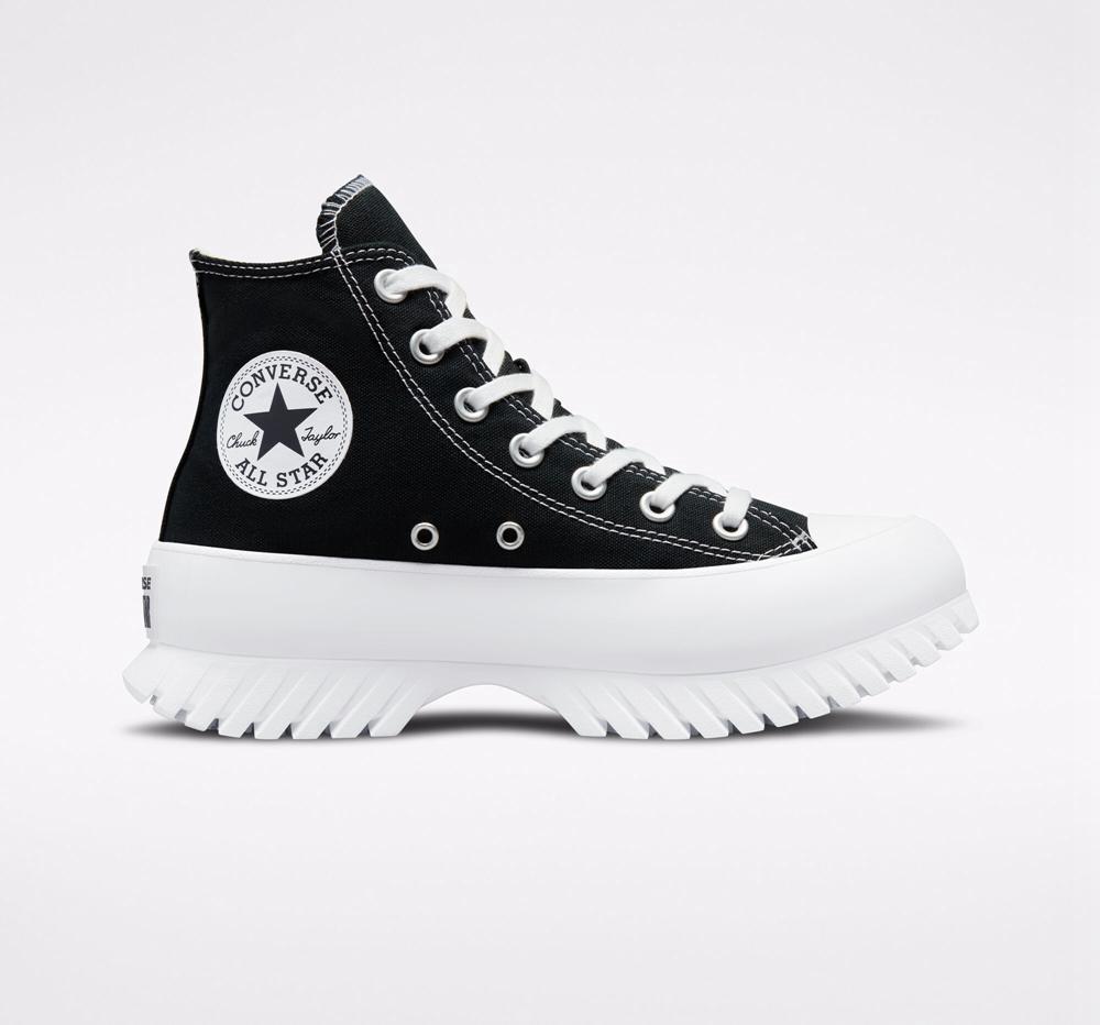 Black / Egret / White Converse Chuck Taylor All Star Lugged 2.0 Unisex High Top Women's Platform Shoes US | 50192-FUVR