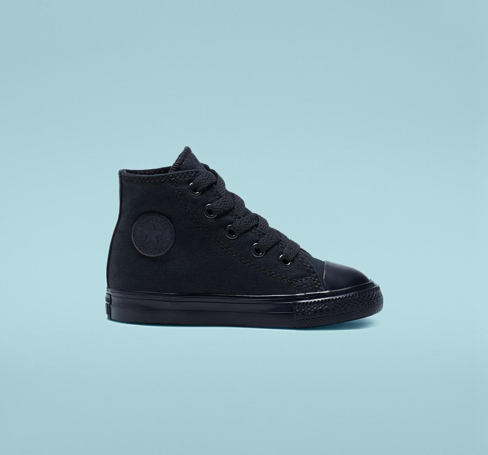 Black Monochrome Converse Chuck Taylor All Star Classic Toddler Boys' High Tops US | 56801-RSZV