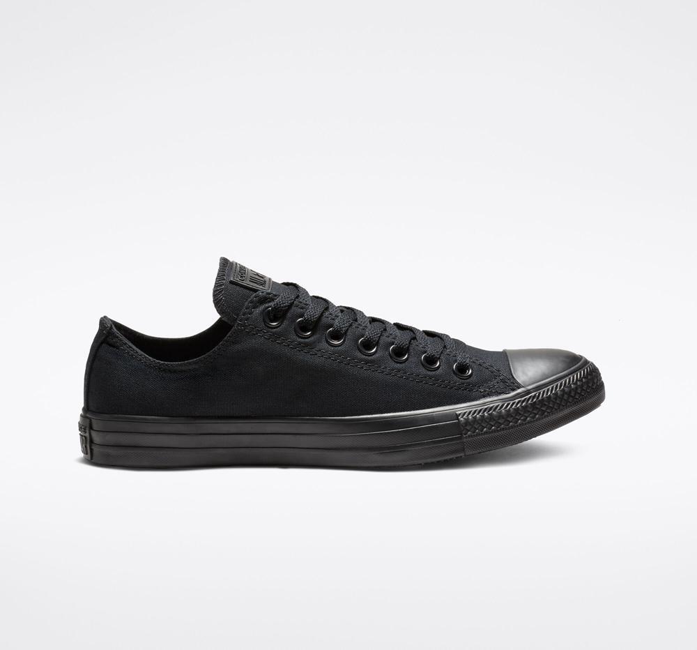 Black Monochrome Converse Chuck Taylor All Star Classic Unisex Men's Low Tops US | 62079-ANRE