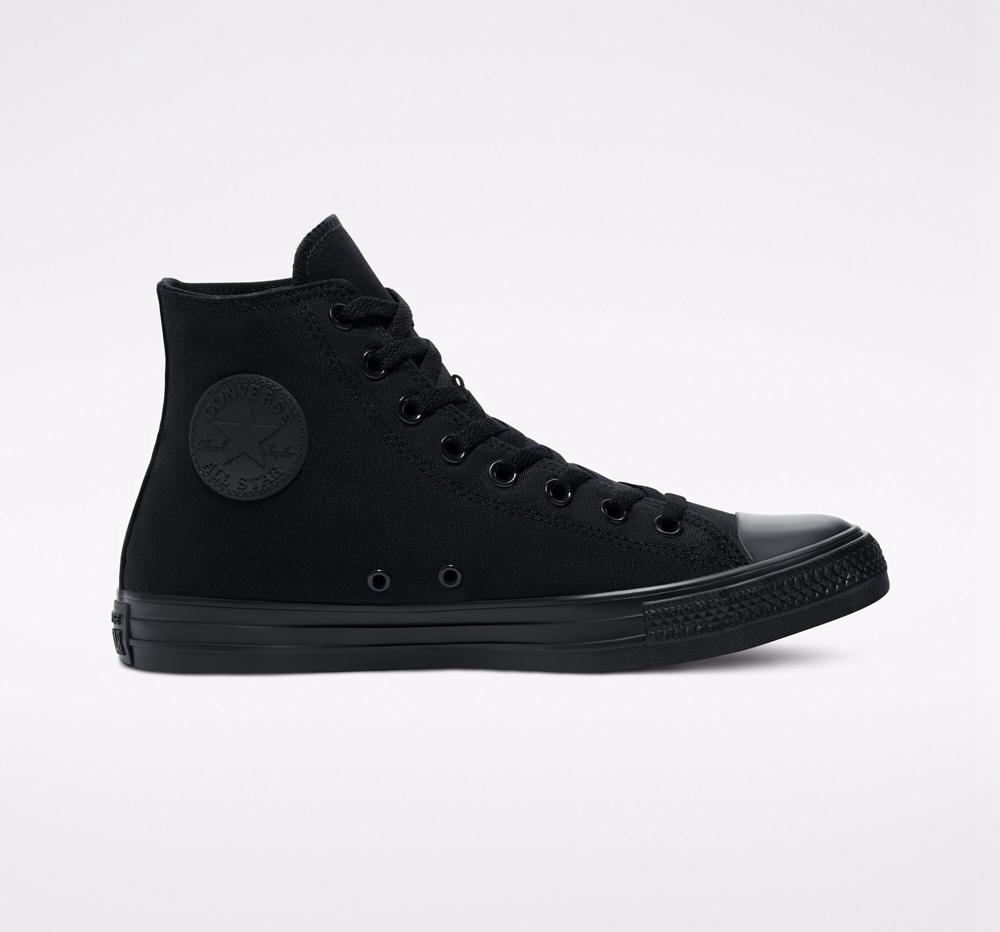 Black Monochrome Converse Chuck Taylor All Star Classic Unisex Men's High Tops US | 67408-XPCU