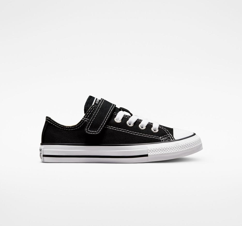 Black / Natural / White Converse Chuck Taylor All Star Easy On Little Kids Girls' Low Tops US | 58763-WRDY