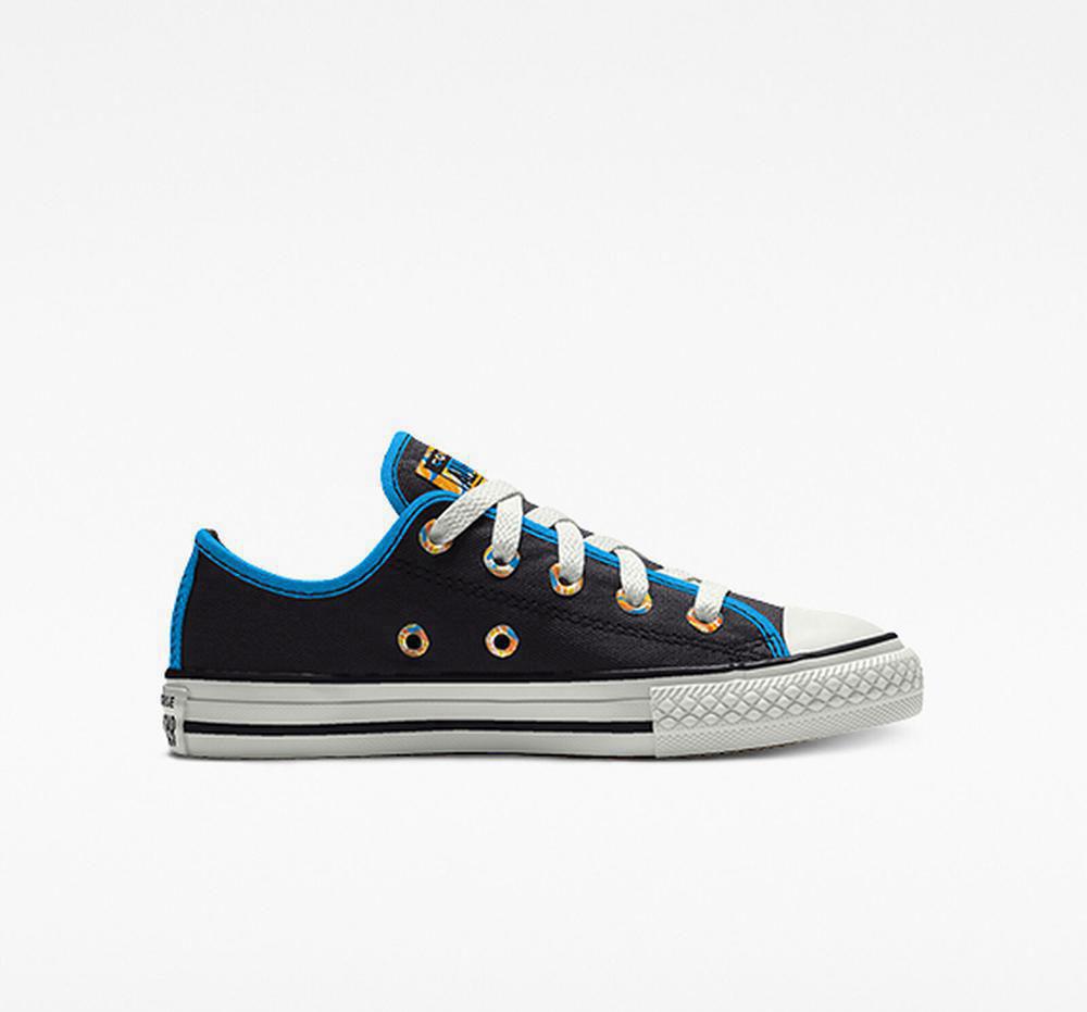 Black Putty Converse Custom Chuck Taylor All Star By You Little Kids Girls' Low Tops US | 16085-KXJA