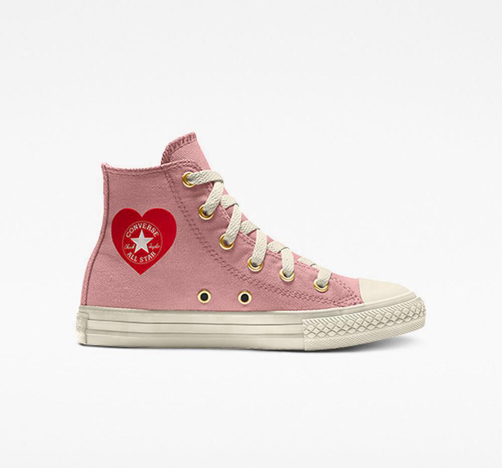 Bleached Coral Converse Custom Chuck Taylor All Star By You Little Kids Boys' High Tops US | 10483-YTQL