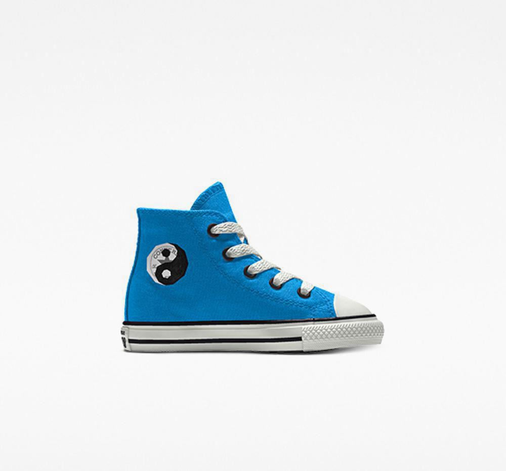 Blue Hero Converse Custom Chuck Taylor All Star By You Toddler Girls' High Tops US | 12038-ELHP