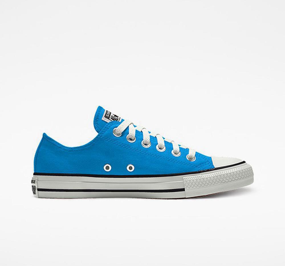 Bluehero Converse Custom Chuck Taylor All Star By You Unisex Women's Low Tops US | 79658-YJPT