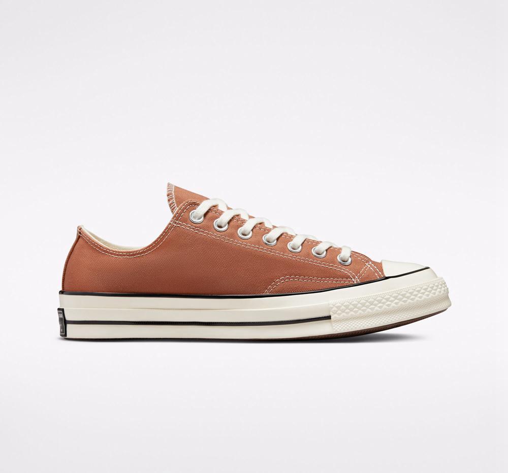 Brown Mineral Clay / Egret / Black Converse Chuck 70 Canvas Unisex Women's Low Tops US | 53047-CFWG