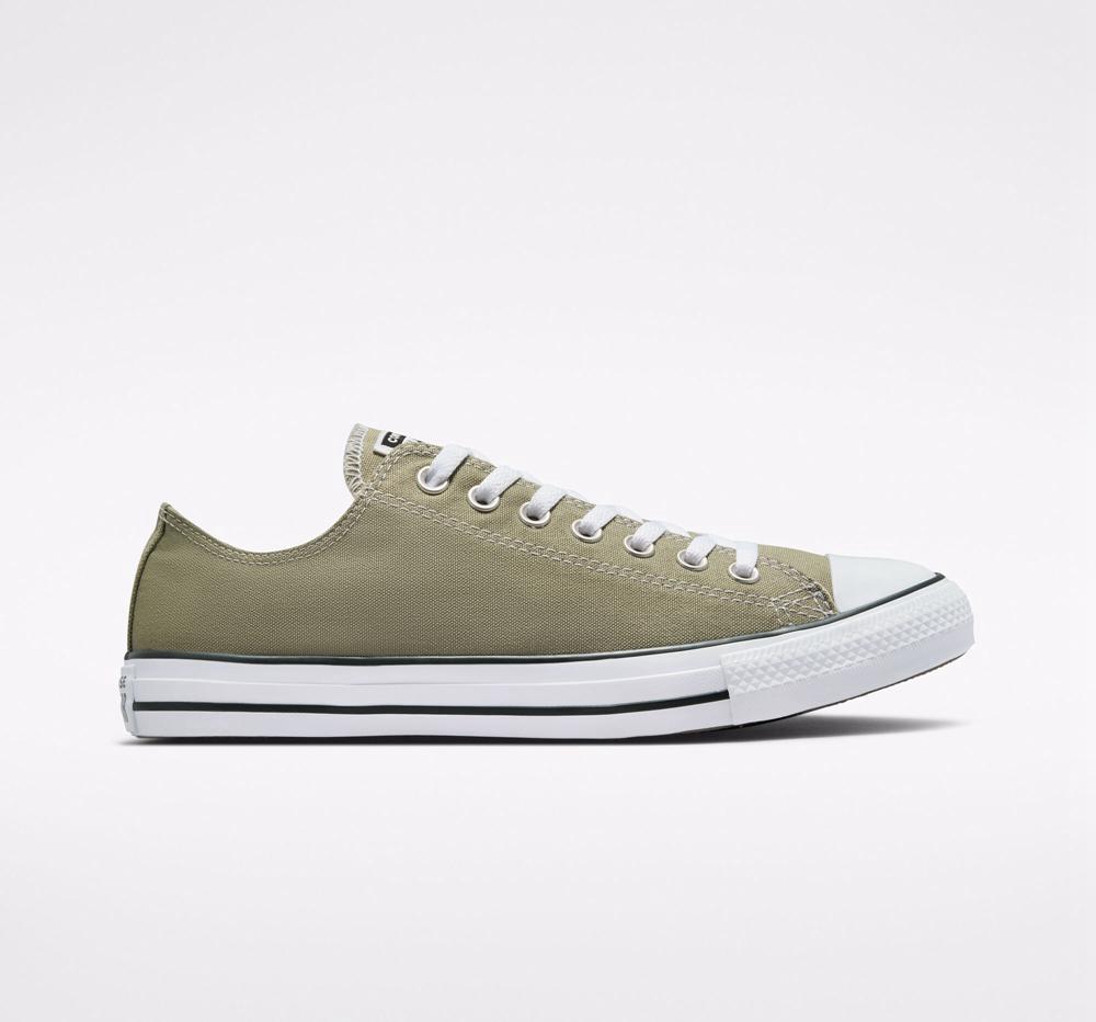 Green Light Field Surplus Converse Chuck Taylor All Star Seasonal Color Unisex Women's Low Tops US | 31940-VQTZ