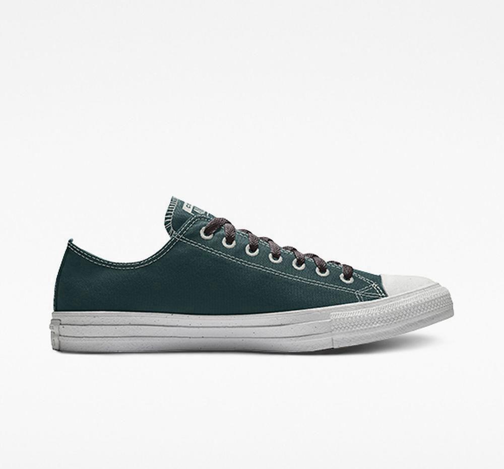 Green Seaweed Converse Custom Chuck Taylor All Star Surplus By You Unisex Men's Low Tops US | 68307-HMXD