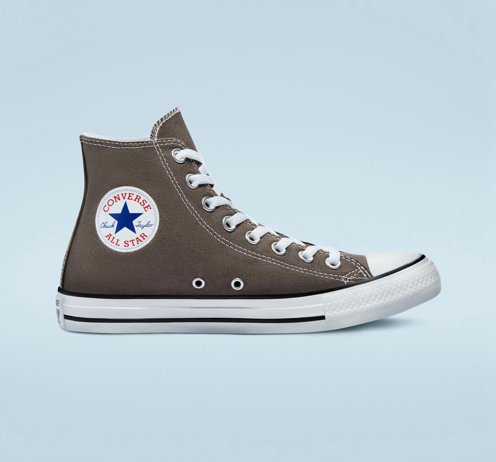 Grey Charcoal Converse Chuck Taylor All Star Classic Unisex Women's High Tops US | 46572-HQXA