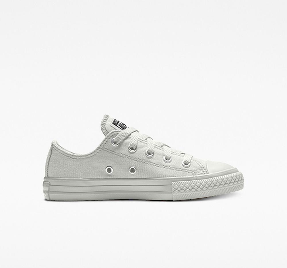 Grey Converse Custom Chuck Taylor All Star By You Little Kids Boys' Low Tops US | 27014-OKDQ