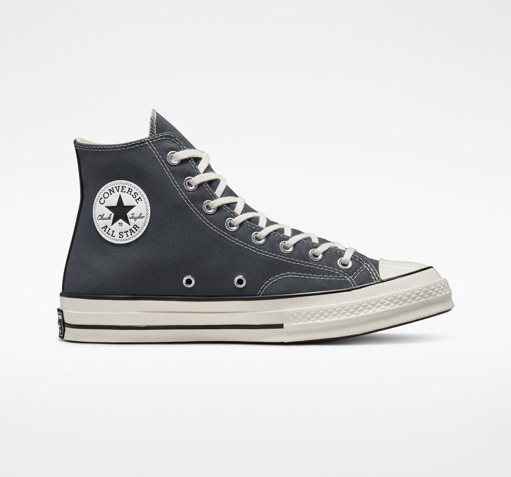 Iron Grey / Egret / Black Converse Chuck 70 Vintage Canvas Unisex Men's High Tops US | 01859-OVDN