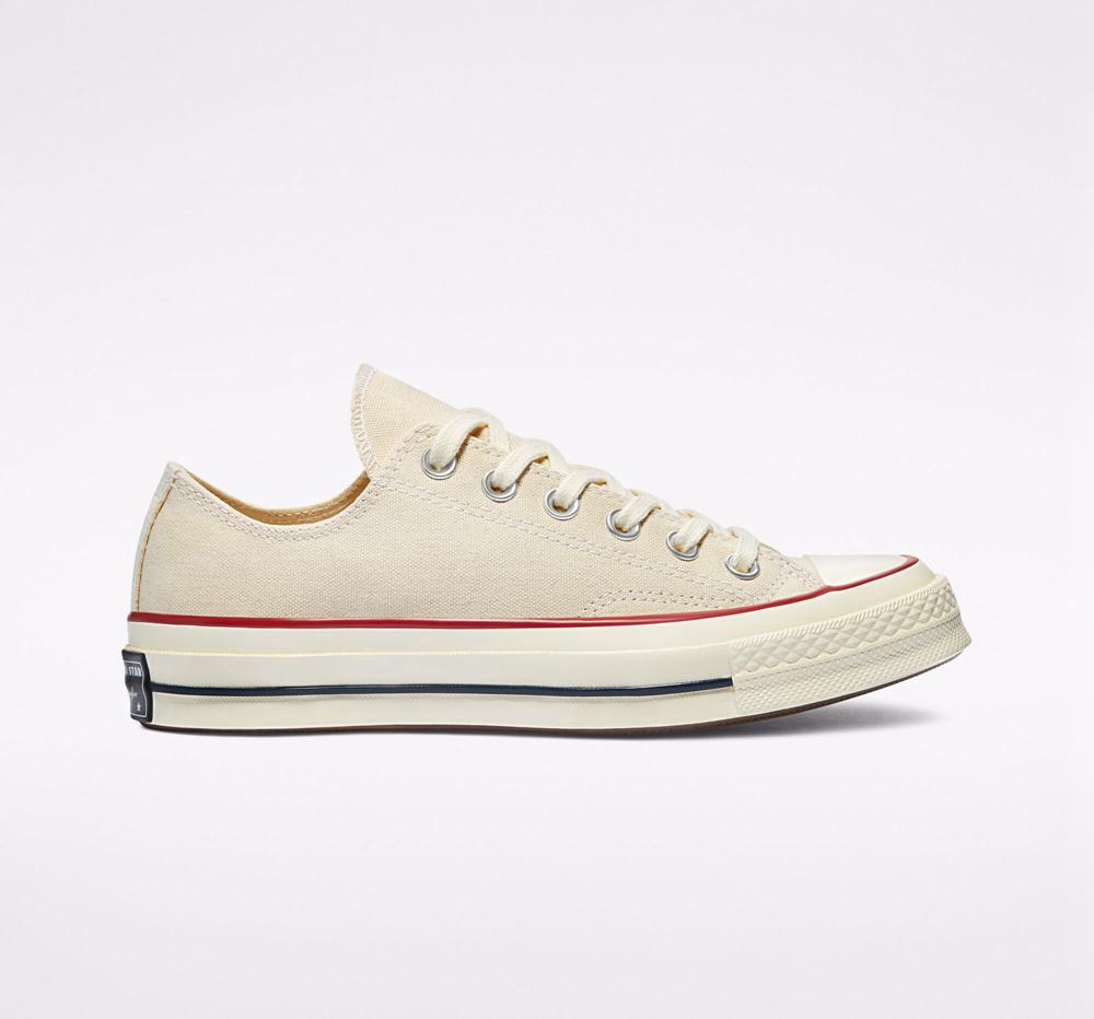 Khaki Parchment / Garnet / Egret Converse Chuck 70 Vintage Canvas Unisex Women's Low Tops US | 51079-RQDB