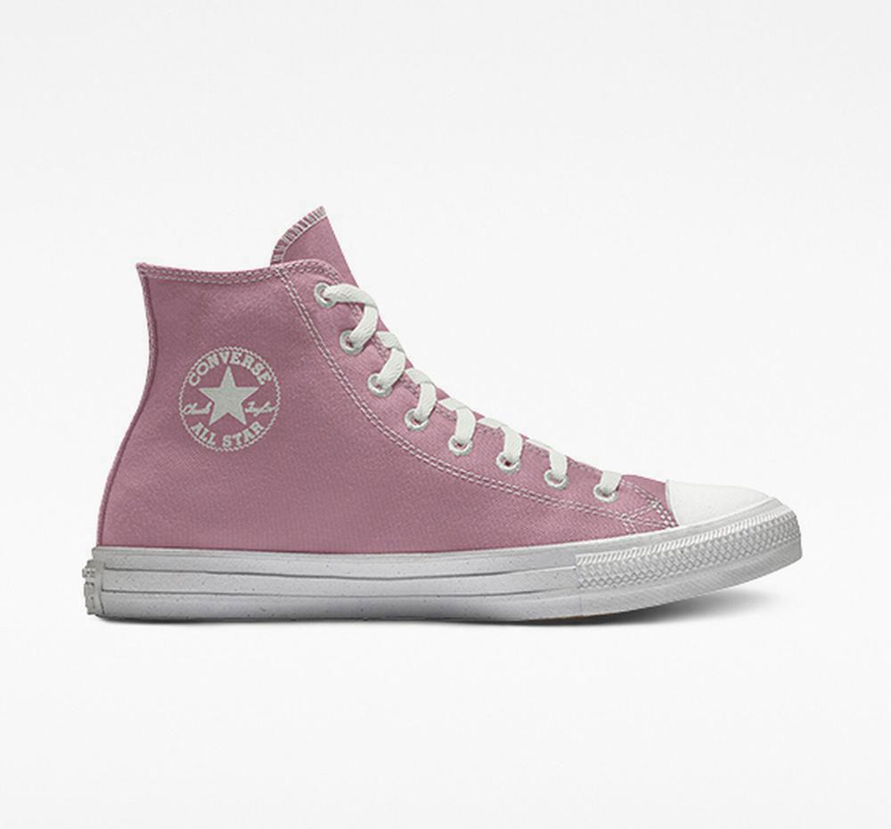 Lotuspink Converse Custom Chuck Taylor All Star Surplus By You Unisex Men's High Tops US | 71683-FMQW