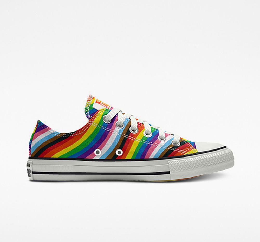 Multicolor Converse Custom Chuck Taylor All Star Pride By You Unisex Men's Low Tops US | 52063-CJBM