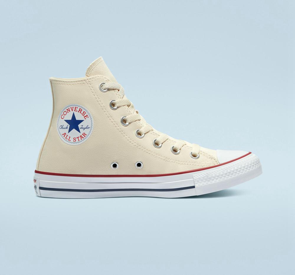 Natural Ivory Converse Chuck Taylor All Star Classic Unisex Men's High Tops US | 54732-OZQN