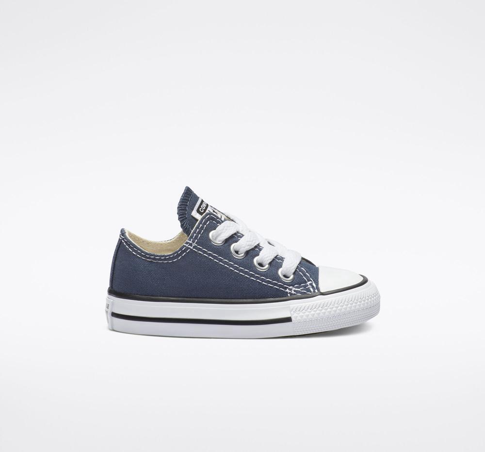 Navy Converse Chuck Taylor All Star Classic Toddler Girls' Low Tops US | 30782-TJPL