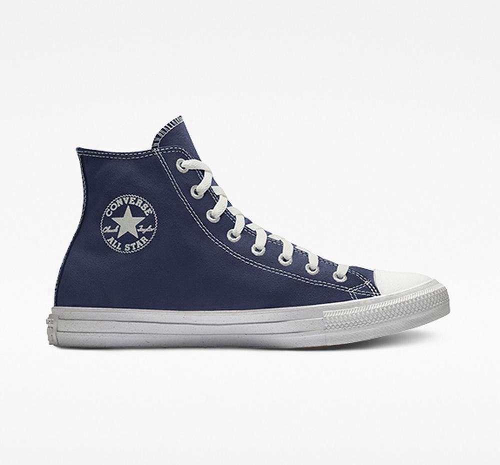 Navy Converse Custom Chuck Taylor All Star Surplus By You Unisex Women's High Tops US | 60194-NROA