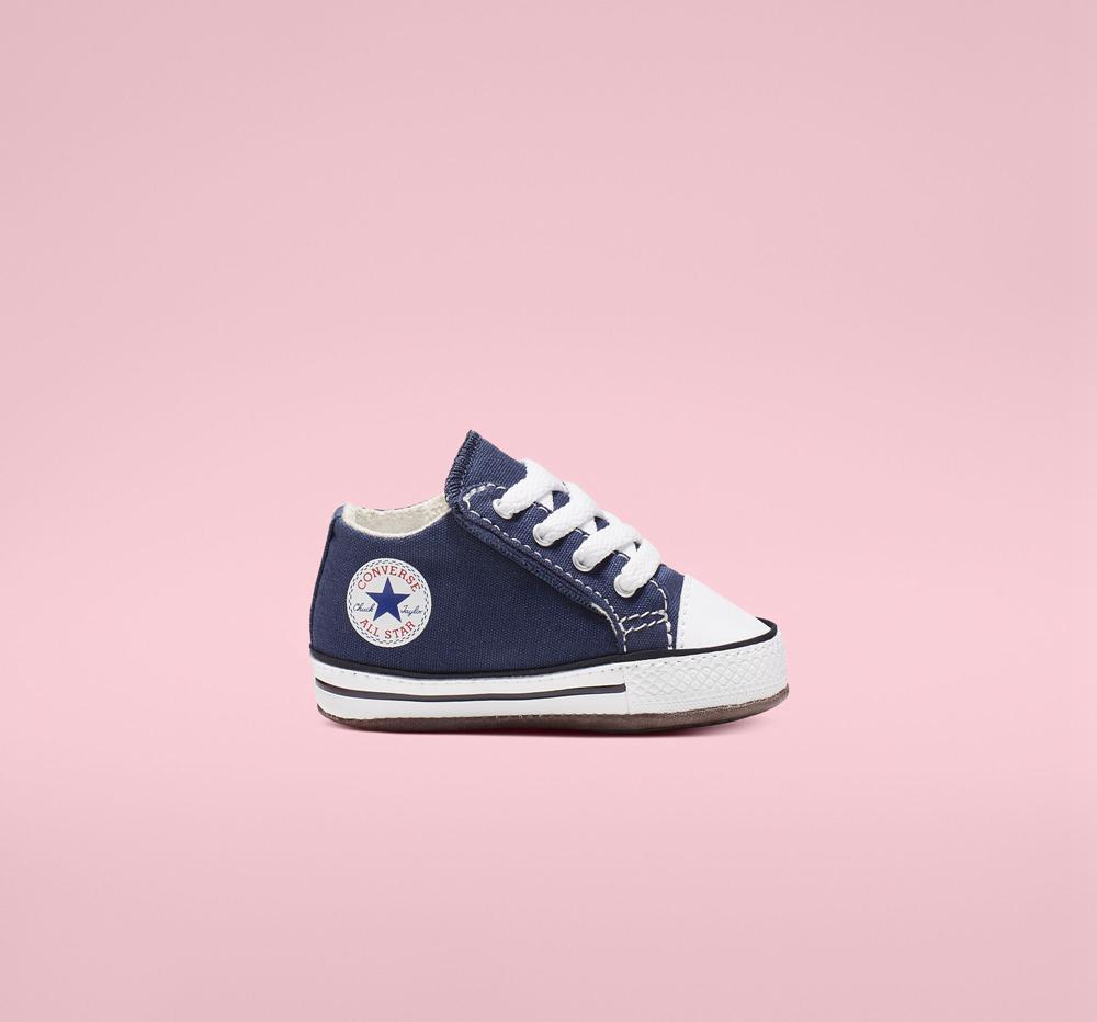 Navy / Natural Ivory / White Converse Chuck Taylor All Star Cribster Easy On Baby Boys' Mid Boots US | 07638-CEZK