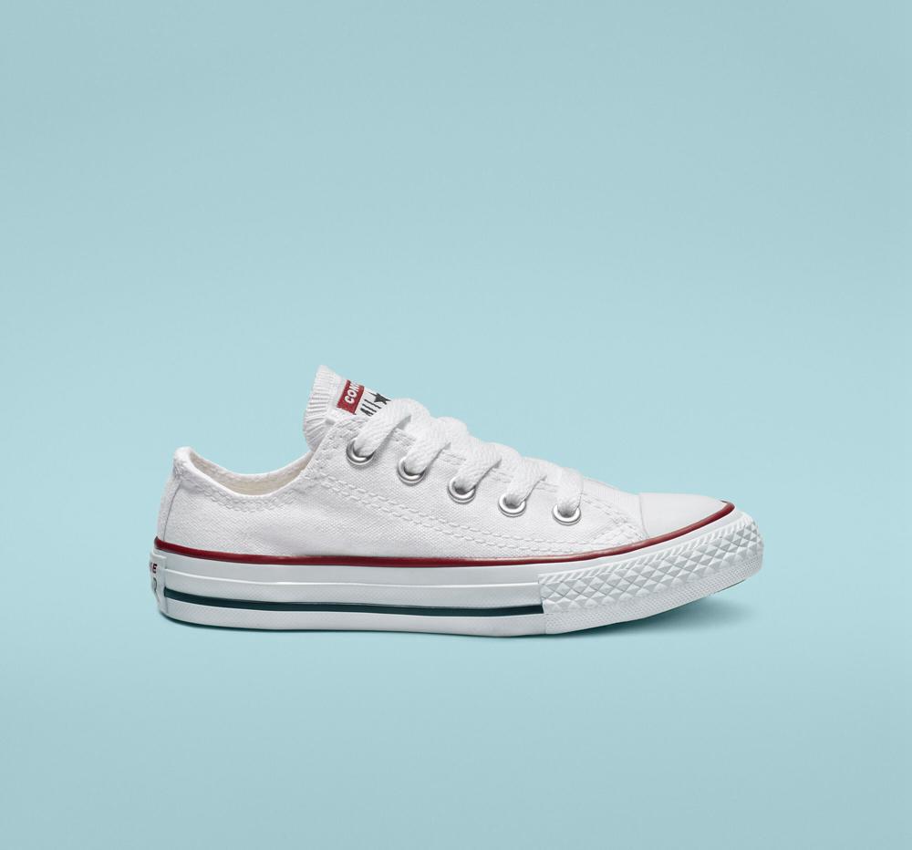 Optical White Converse Chuck Taylor All Star Classic Little Kids Boys' Low Tops US | 56291-IOZA