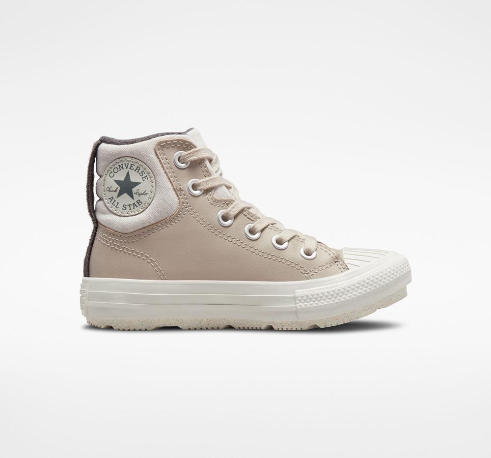 Papyrus / Light Bone / Iron Grey Converse Chuck Taylor All Star Berkshire Boot Counter Climate Little Kids Girls' High Tops US | 58610-VEOM