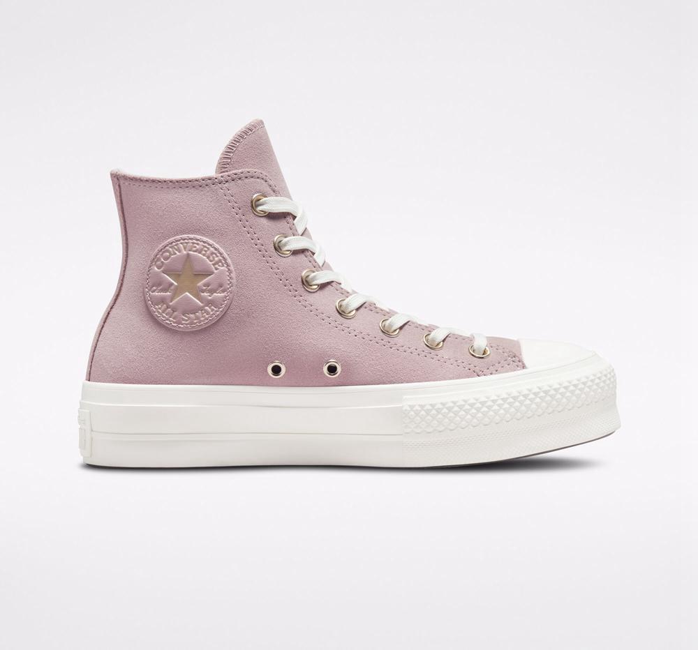 Pink Stone Mauve / Egret Converse Chuck Taylor All Star Lift Platform Earthy Neutrals Women's High Tops US | 61498-FKHA