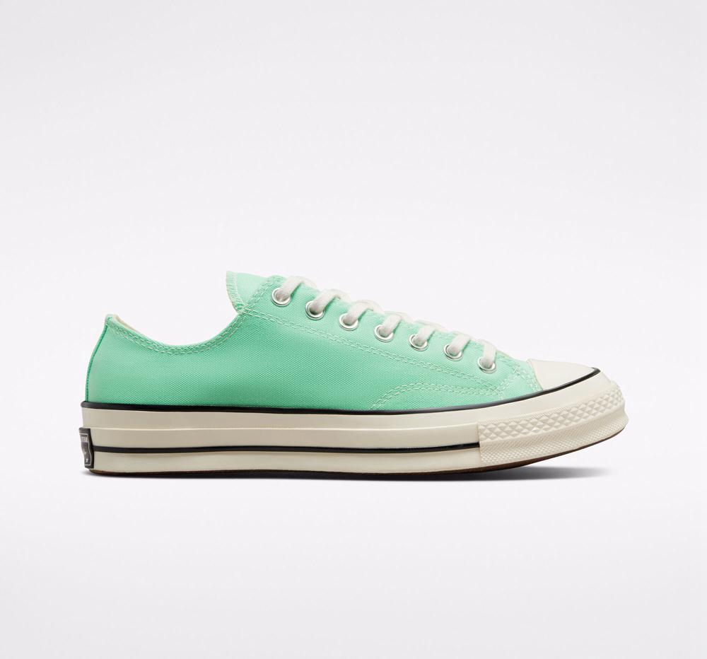 Prism Green / Egret / Black Converse Chuck 70 Canvas Unisex Women's Low Tops US | 09231-SWEO