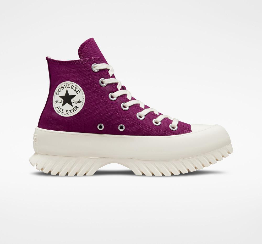 Purple Mystic Orchid / Black / Egret Converse Chuck Taylor All Star Lugged 2.0 Unisex Women's Boots US | 12908-FIEB