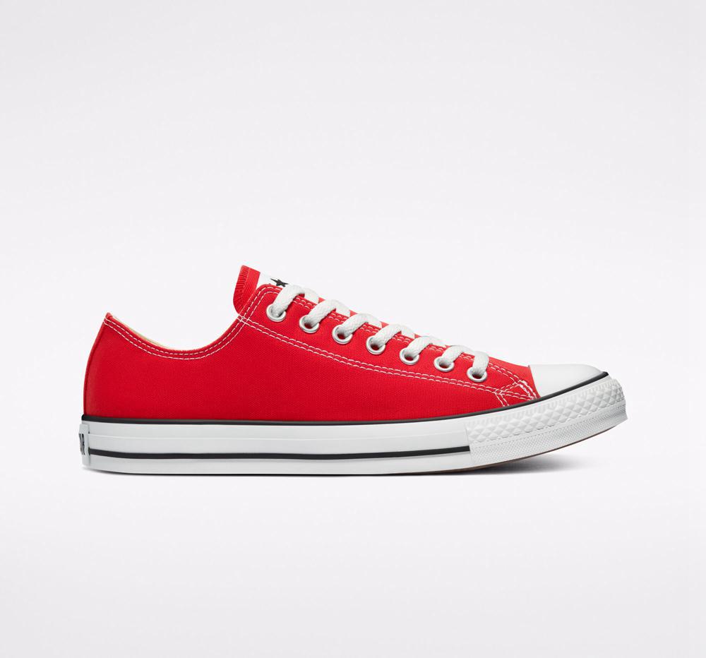 Red Converse Chuck Taylor All Star Classic Unisex Men's Low Tops US | 41528-VRKU