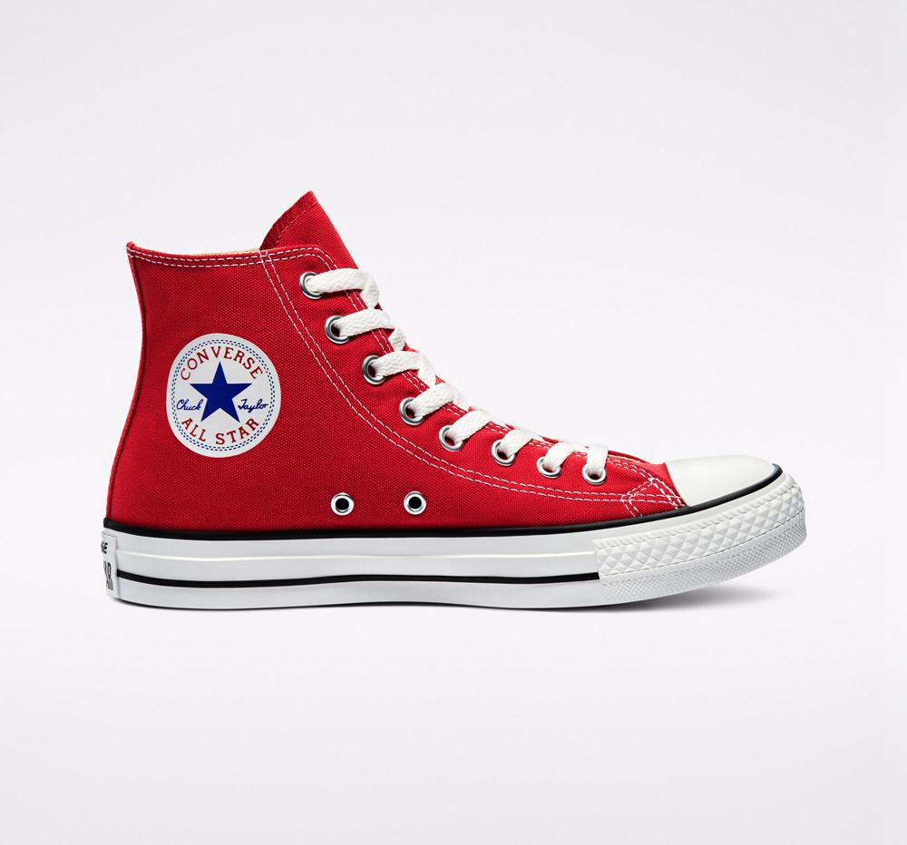 Red Converse Chuck Taylor All Star Classic Unisex Men's High Tops US | 95270-DVFT