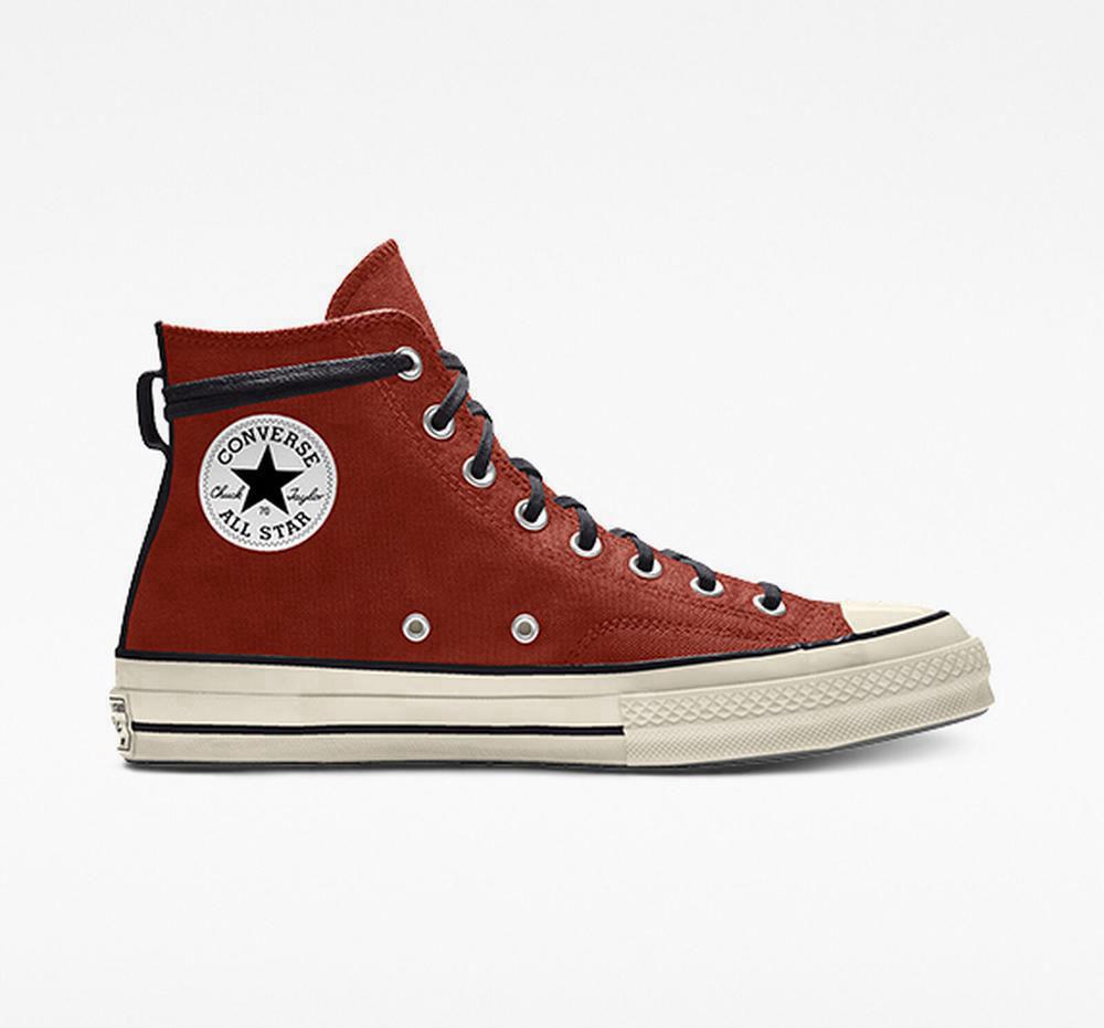 Rugged Orange Converse Custom Chuck 70 Vintage Canvas By You Unisex Men's High Tops US | 85609-ZJDT