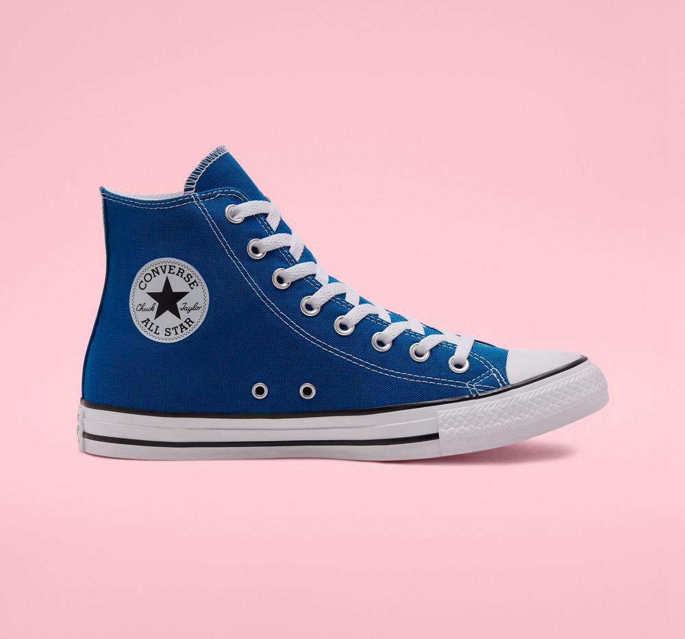 Snorkel Blue / White / White Converse Chuck Taylor All Star Seasonal Color Unisex Women's High Tops US | 14697-DGWO