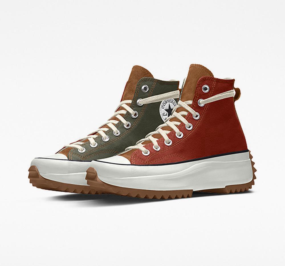 Tricargo Khaki Converse Custom Run Star Hike By You Unisex High Top Women's Platform Shoes US | 86210-XWYP