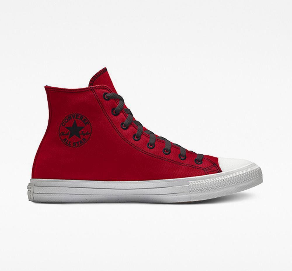 University Red Converse Custom Chuck Taylor All Star Surplus By You Unisex Women's High Tops US | 67281-WAPH