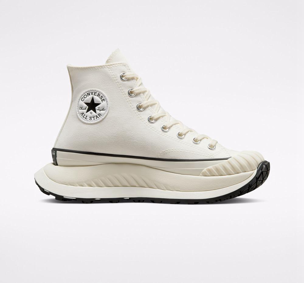 Vintage White / Egret / Black Converse Chuck 70 At Cx Unisex High Top Men's Platform Shoes US | 31452-KVED