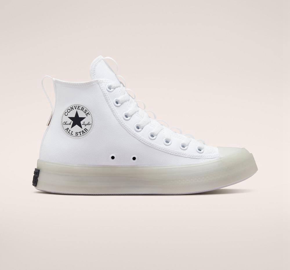 White / White / Black Converse Chuck Taylor All Star Cx Explore Unisex Men's High Tops US | 32617-OTMQ