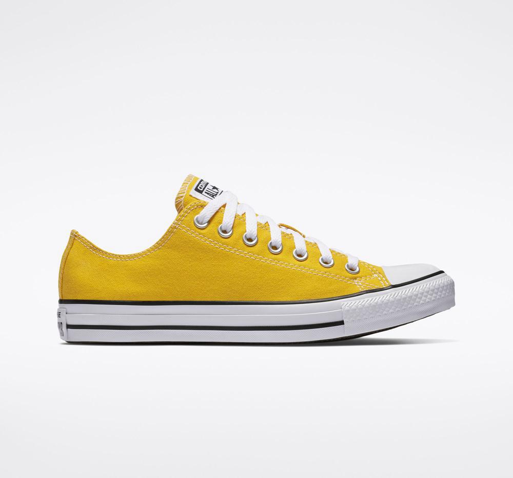 Yellow Lemon Chrome Converse Chuck Taylor All Star Classic Unisex Men's Low Tops US | 64137-OMKT