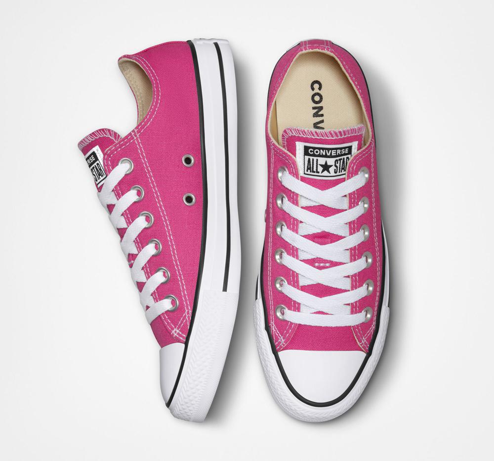 Active Fuchsia / White / Black Converse Chuck Taylor All Star Seasonal Color Unisex Men's Low Tops  US |  70185-CBQU