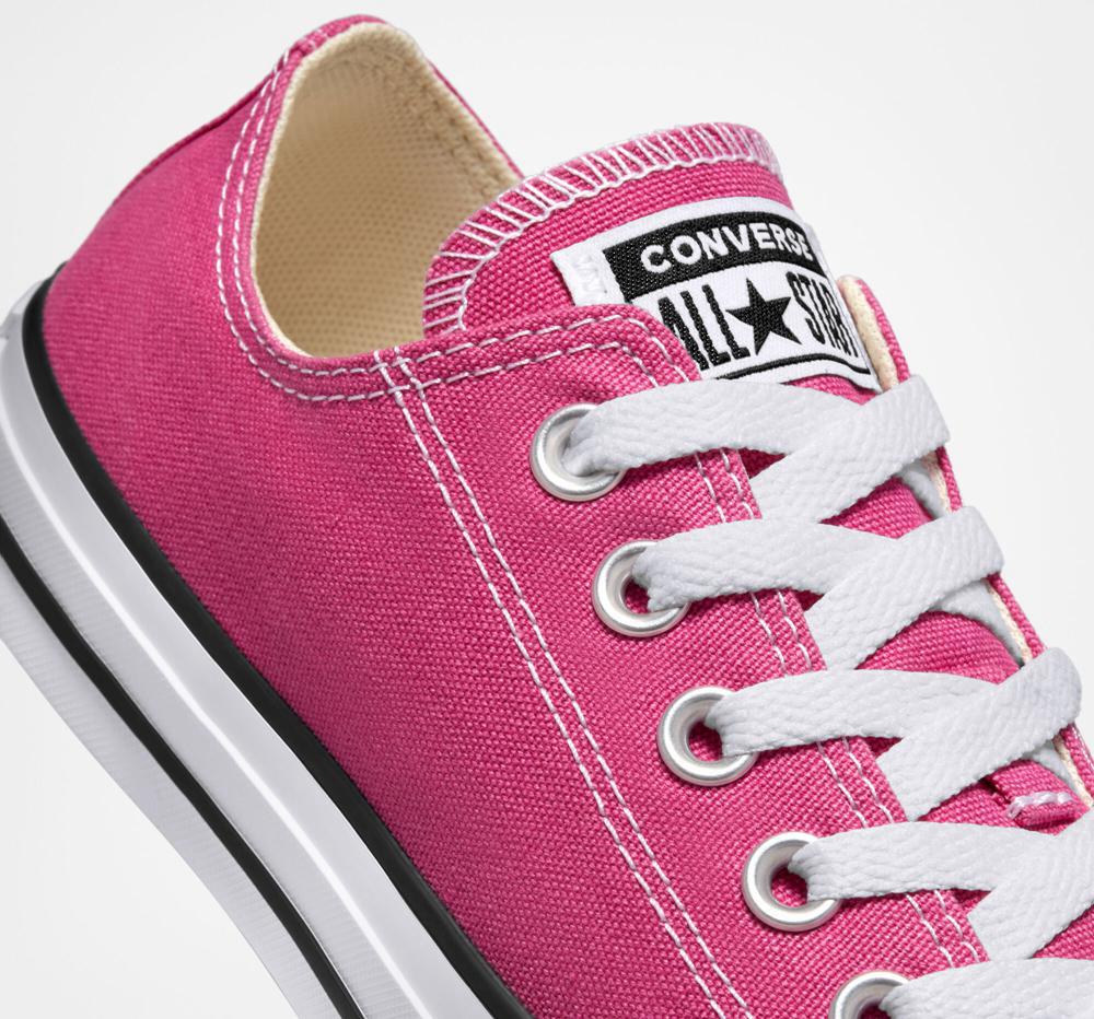 Active Fuchsia / White / Black Converse Chuck Taylor All Star Seasonal Color Unisex Men's Low Tops  US |  70185-CBQU