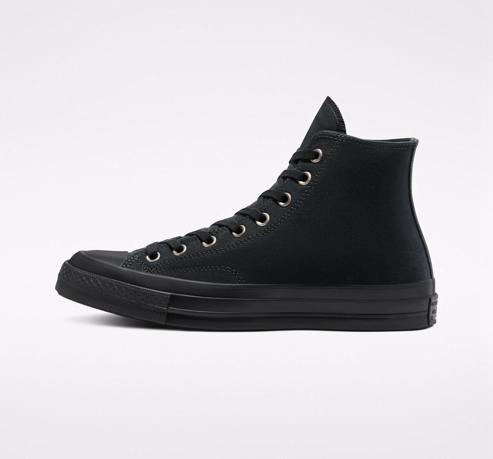 Black / Almost Black / Black Converse Chuck 70 Vintage Canvas Unisex Men's High Tops  US |  68059-HTUR