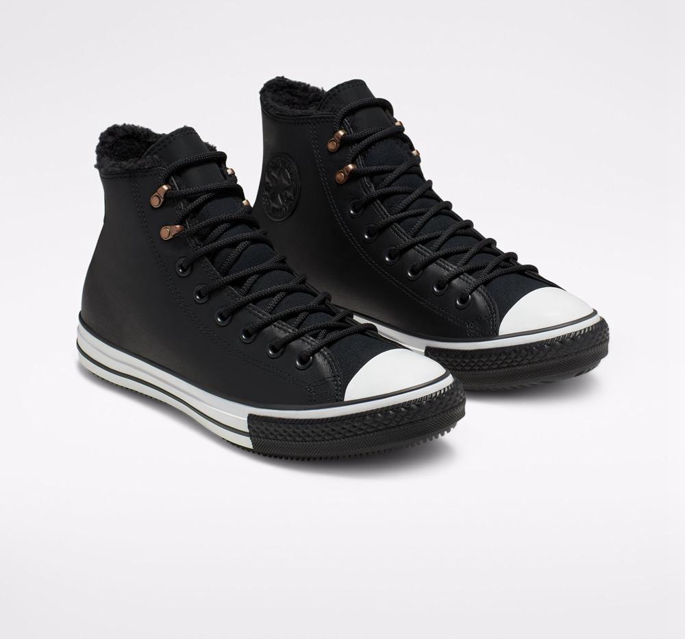 Black / Black / White Converse Chuck Taylor All Star Winter Gore Tex Unisex Men's Boots  US |  47562-XSPU