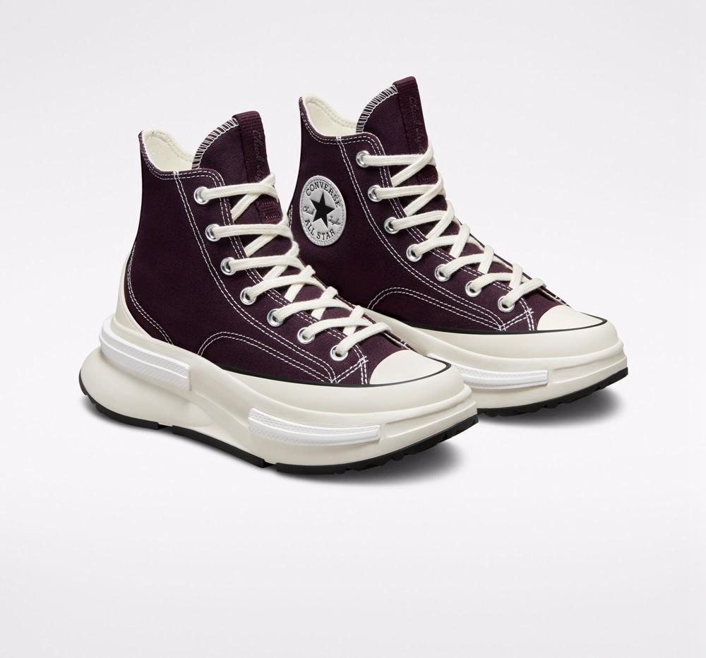 Black Cherry / White / Egret Converse Run Star Legacy Cx Unisex High Top Women's Platform Shoes  US |  53074-NBVJ