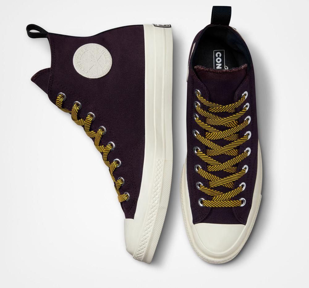 Black Cherry / Yellow / Egret Converse Chuck 70 Counter Climate Gore Tex Unisex Men's Boots  US |  03492-KONS