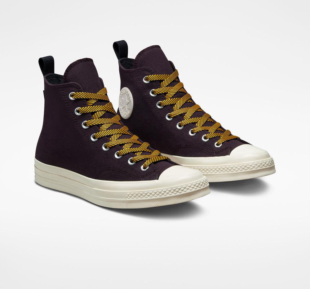 Black Cherry / Yellow / Egret Converse Chuck 70 Counter Climate Gore Tex Unisex Men's Boots  US |  03492-KONS