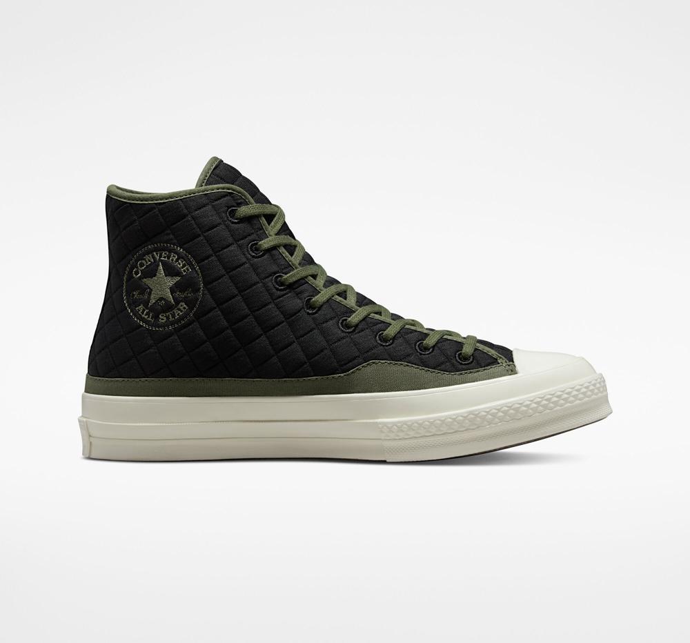 Black Converse Chuck 70 Quilted Unisex Men\'s High Tops  US |  65839-LMTN