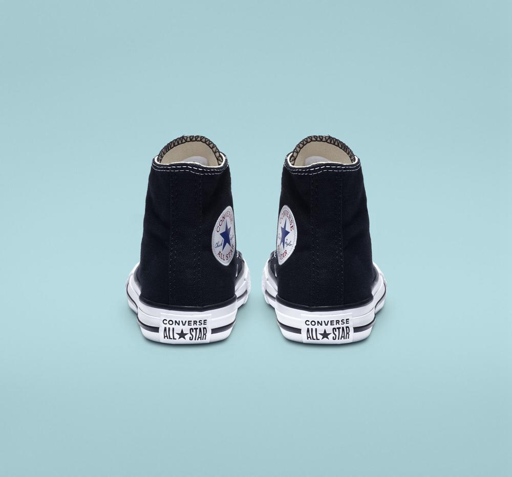 Black Converse Chuck Taylor All Star Classic Little Kids Girls' High Tops  US |  48712-NZMV