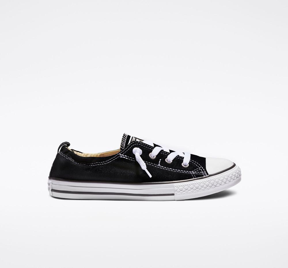 Black Converse Chuck Taylor All Star Shoreline Slip Big Kids Girls\' Low Tops  US |  78904-XBUG