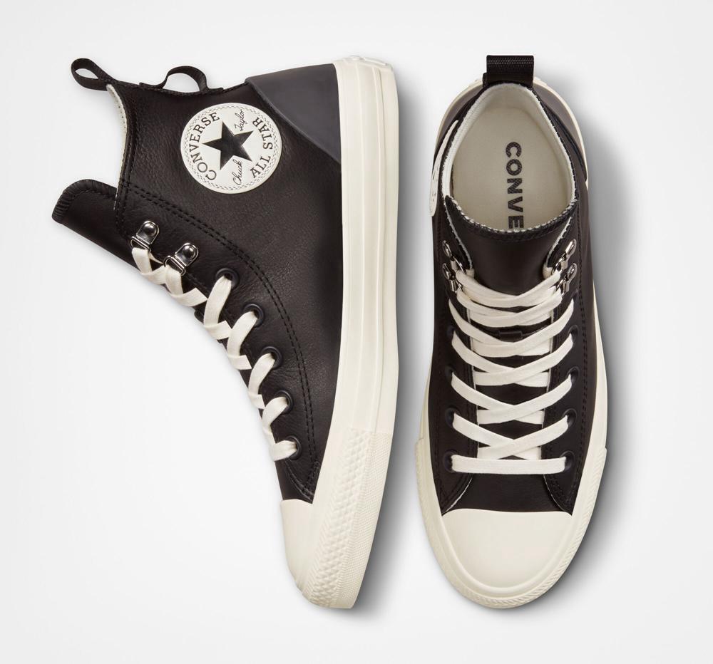 Black / Egret / Almost Black Converse Chuck Taylor All Star Leather Hike Women's High Tops  US |  18453-PYRB